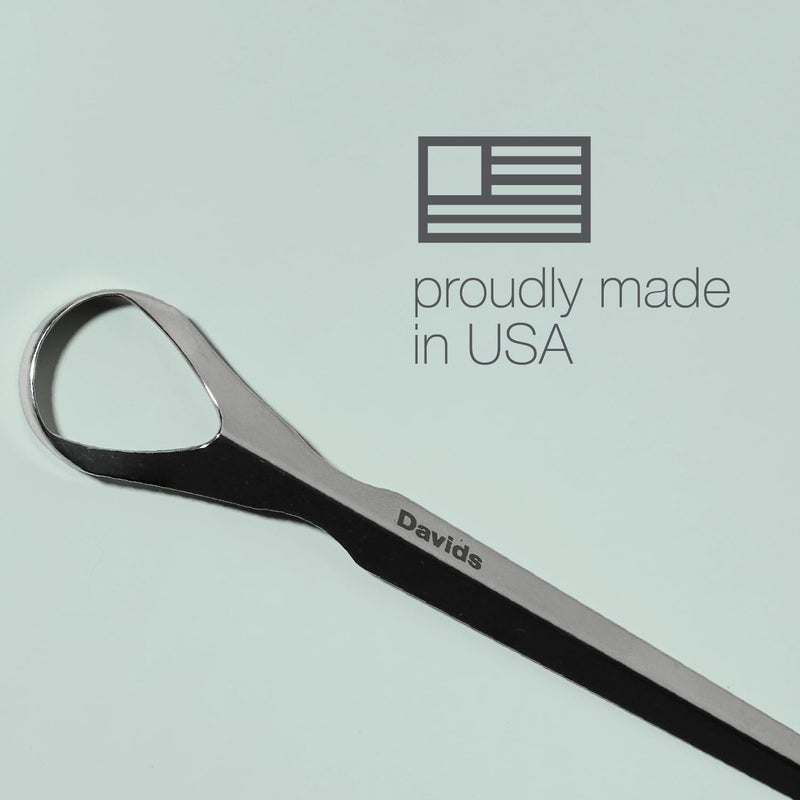 David's Tongue Scraper for Adults and Kids, 100% Medical Grade Professional Stainless Steel Tongue Scraper, Made in USA - Image 4